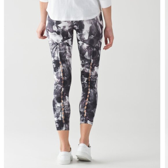 Lululemon High Times Pant (Peek) Obscurred Black Dusty Mauve - Size 4 Leggings - Picture 1 of 12